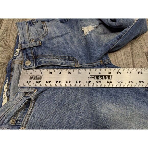 Gap 1969 Womens Sized 25 R Authentic True Skinny Distressed Denim Blue Jeans - Picture 11 of 12